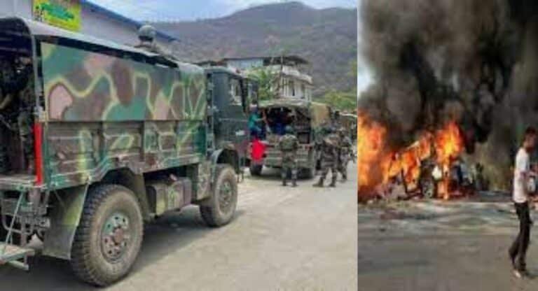 मणिपुर के इंफाल में फिर भड़की हिंसा, सेना तैनात