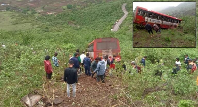 नासिक में बस खाई में गिरी, एक की मौत, 15 यात्री घायल! इस कारण हुआ हादसा