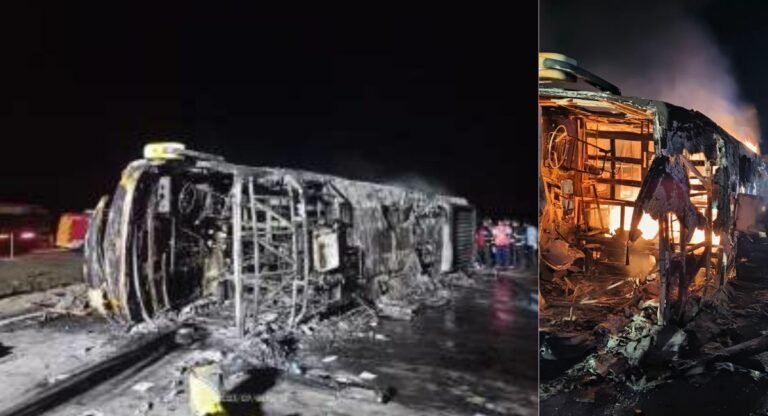 महाराष्ट्र में बस दुर्घटना, 25 की जलकर मौत; 8 लोगों ने खिड़की तोड़कर बचाई जान