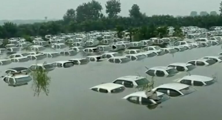 नोएडा: हिंडन के बाढ़ में कार खाये हिचकोले
