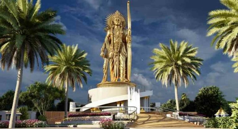 कुरनूल में भगवान श्री राम की 108 फीट ऊंची प्रतिमा का शिलान्यास, शाह बोले, दुनिया को सनातन धर्म का संदेश देगी यह प्रतिमा