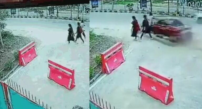 हैदराबाद: सीसीटीवी कैमरे में कैद हुआ दर्दनाक सड़क हादसा, चंद सेकेंड में चली गई जान!