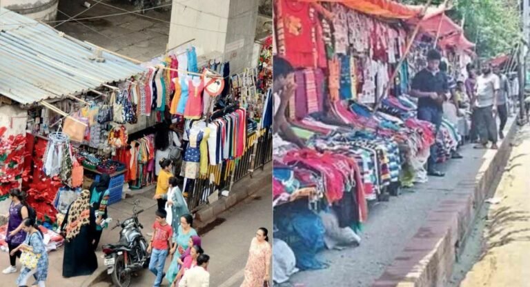 Mumbai: रेहड़ी-पटरी वालों के कब्जे में बोरीवली पश्चिम स्टेशन के पास का फुटपाथ