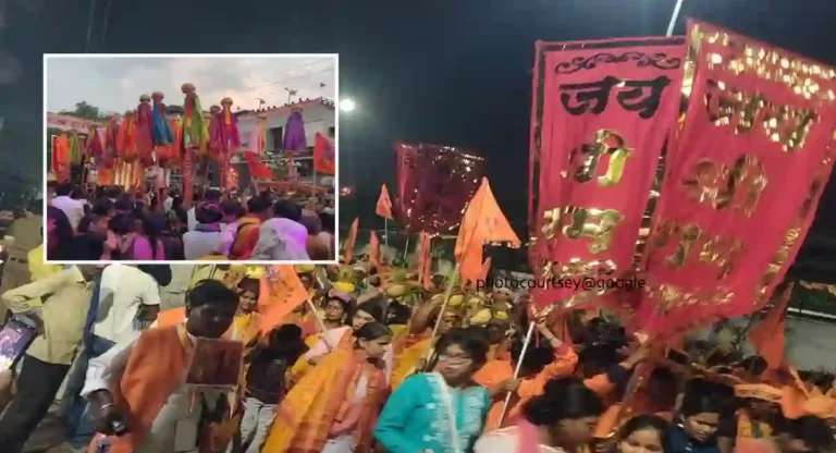 Ayodhya: प्रभु श्रीराम के स्वागत के लिए अवधपुरी की सड़कों पर उतरी भक्तों की भीड़, आरती उतारकर किया गया झांकियों का स्वागत