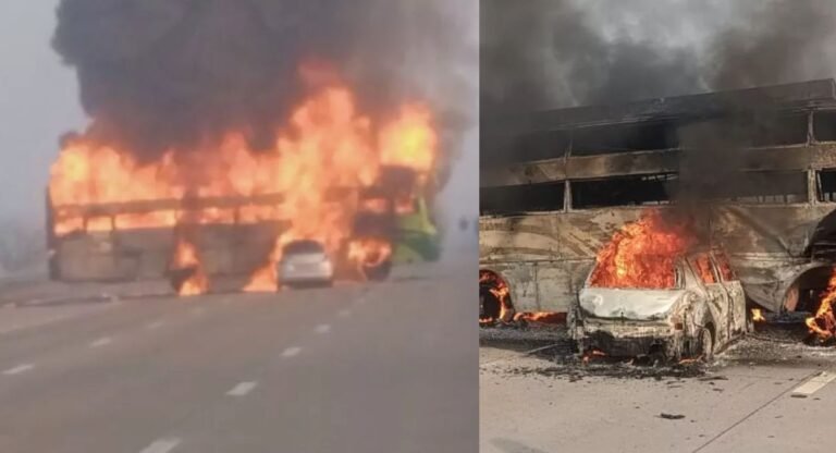 Road Accident: मथुरा में भीषण सड़क हादसा, बस से टकराई स्विफ्ट कार; 5 लोगों की जिंदा जलकर मौत