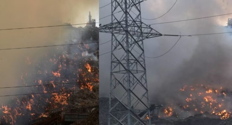 Fire: गाजीपुर लैंडफिल साइट पर लगी भीषण आग, आसमान में अब भी उठ रहा धुआं